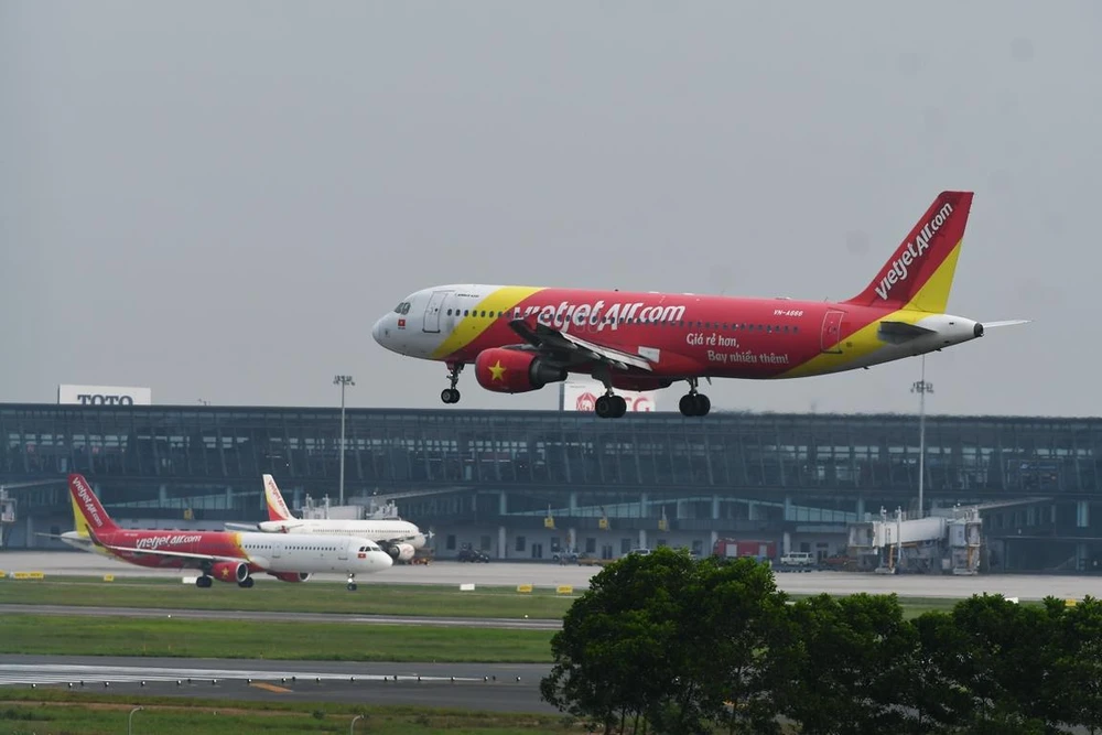 Hãng hàng không Vietjet đang từng bước khôi phục mạng đường bay nội địa và quốc tế sau ảnh hưởng của dịch COVID-19. (Ảnh: CTV/Vietnam+)