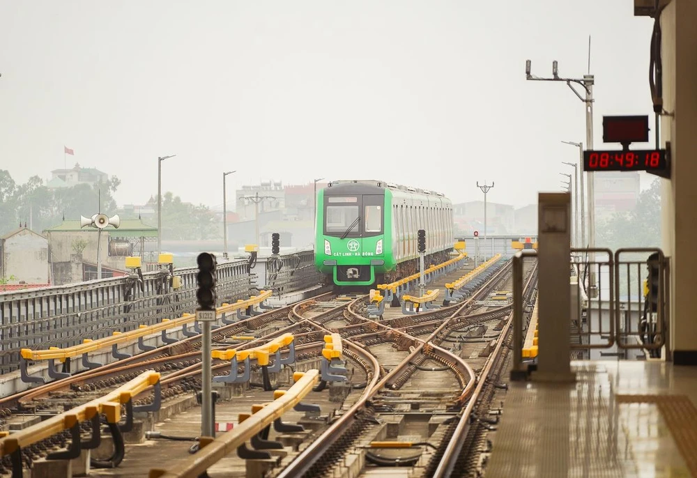 Dự án đường sắt đô thị Cát Linh-Hà Đông sắp được bàn giao cho Hà Nội và vận hành khai thác thương mại. (Ảnh: Huy Hùng/Vietnam+)