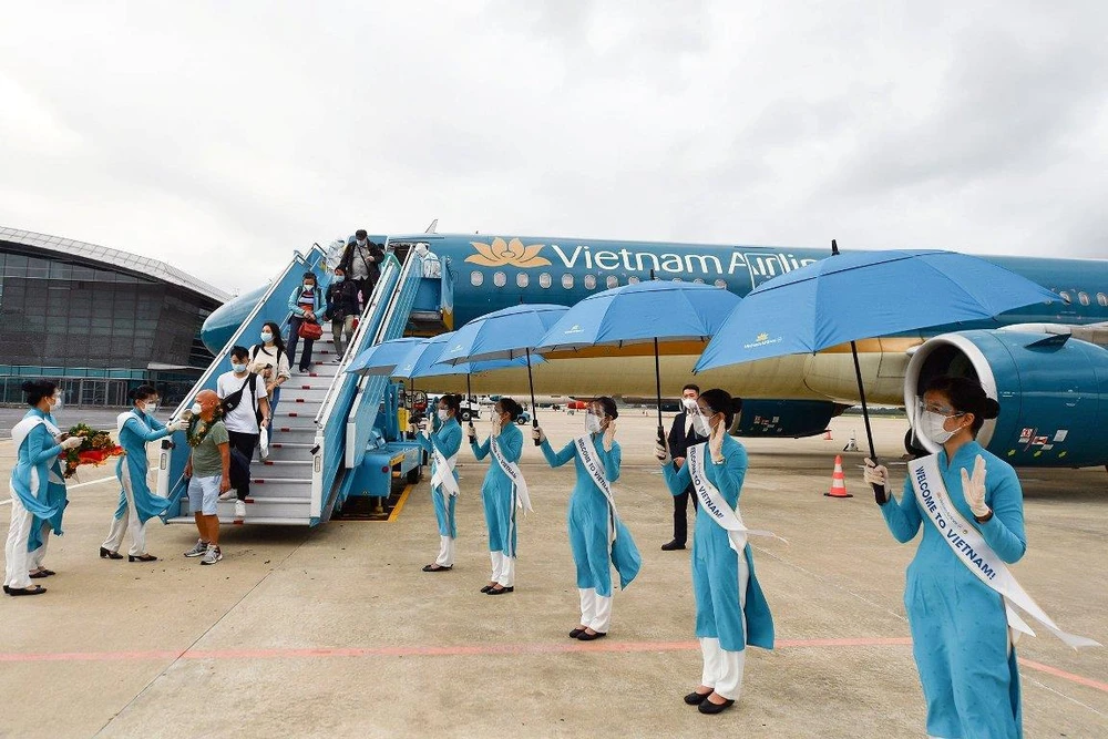 Vietnam Airlines khẳng định nỗ lực đồng hành cùng các cơ quan chức năng thực hiện mục tiêu “Du lịch Việt Nam an toàn hấp dẫn”. (Ảnh: CTV/Vietnam+)
