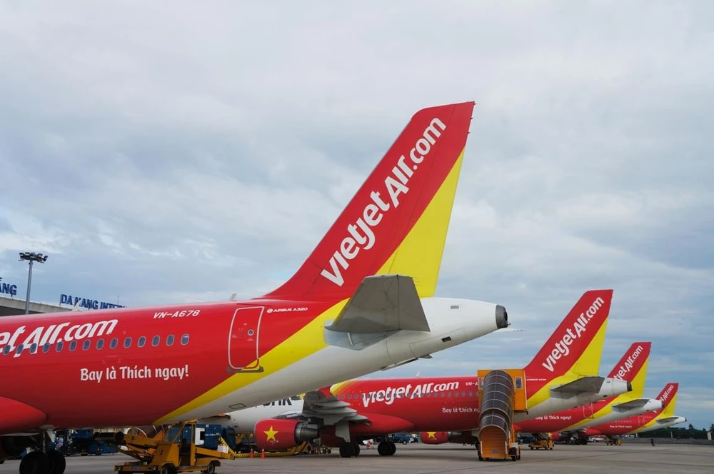 Vietjet Thái Lan mở lại đường bay giữa Đà Nẵng-Bangkok từ ngày 27/3. (Ảnh: CTV/Vietnam+)