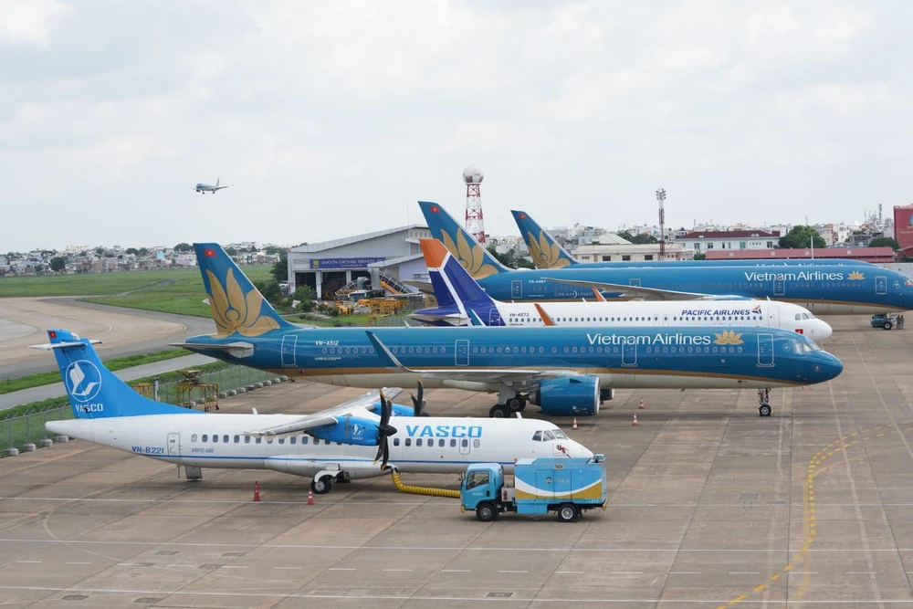 Vietnam Airlines Group cung ứng gần 750.000 chỗ dịp Giỗ tổ Hùng Vương và 30/4-1/5. (Ảnh: CTV/Vietnam+)