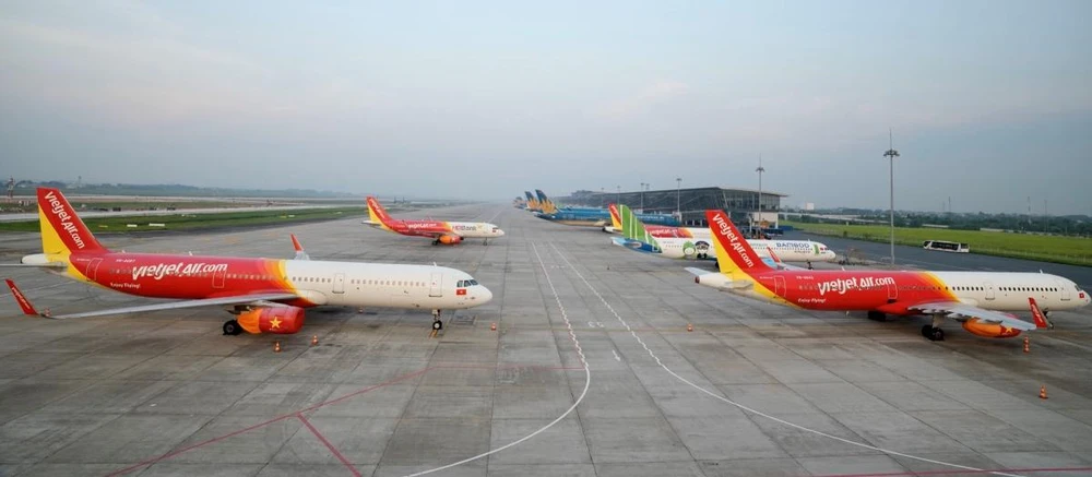 Các đường bay thường lệ quốc tế thường mang lại doanh thu lớn đối với hãng hàng không Việt Nam. (Ảnh: CTV/Vietnam+)