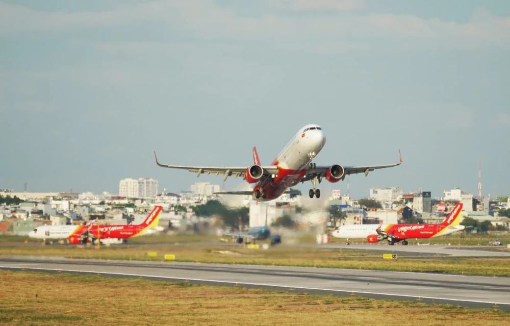 Đội máy bay của hãng hàng không Vietjet Air. (Ảnh: CTV/Vietnam+)