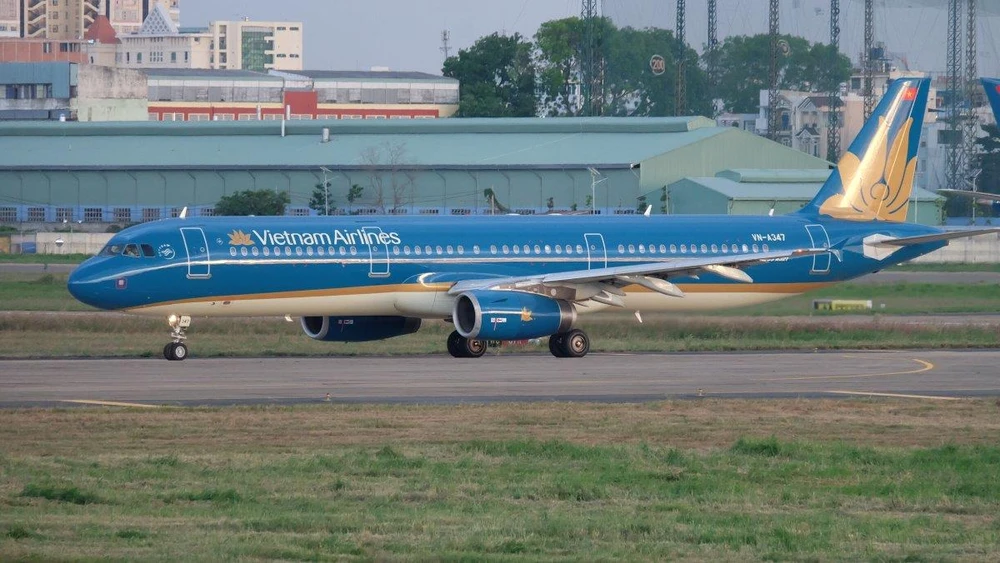 Các chuyến bay Vietnam Airlines mở đến thành phố Mumbai của Ấn Độ được khai thác bằng tàu bay Airbus A321. (Ảnh: CTV/Vietnam+)
