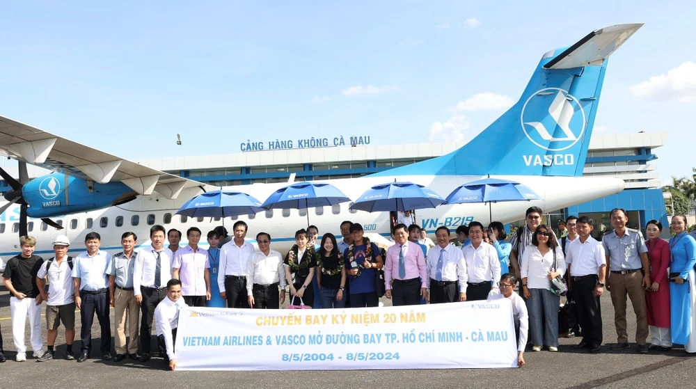 VASCO đã mở chuyến bay hàng ngày giữa Cà Mau-Thành phố Hồ Chí Minh. (Ảnh: PV/Vietnam+)