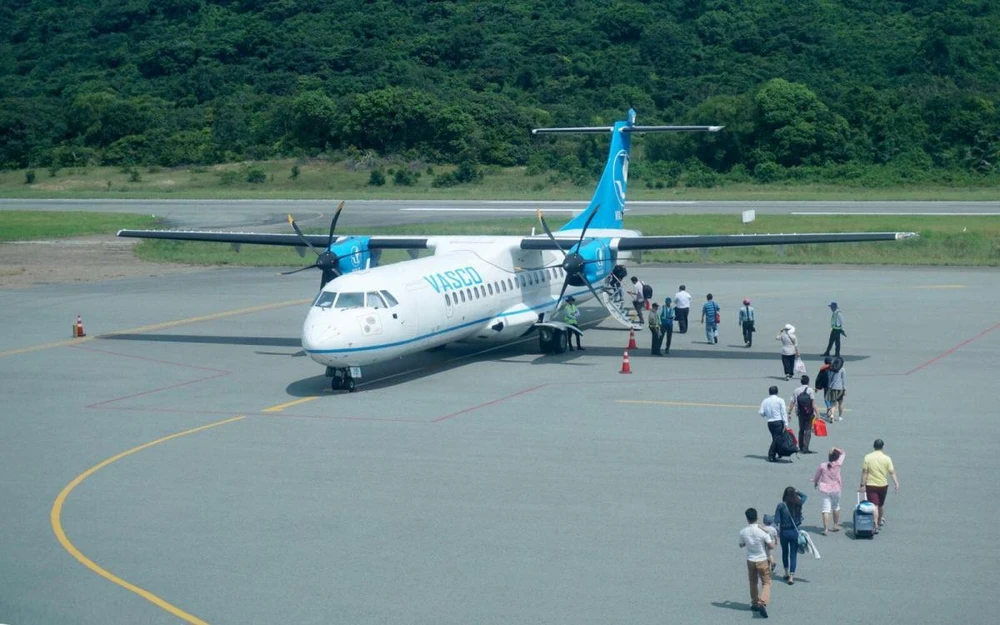 Sân bay Cà Mau hiện chỉ đảm bảo khai thác máy bay ATR72 hoặc tương đương. (Ảnh: PV/Vietnam+)