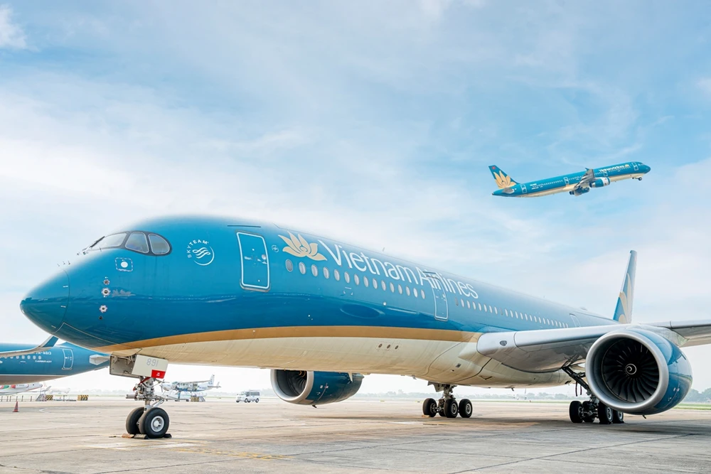 Vietnam Airlines đạt kết quả kinh doanh khả quan sáu tháng đầu năm. (Ảnh: PV/Vietnam+)