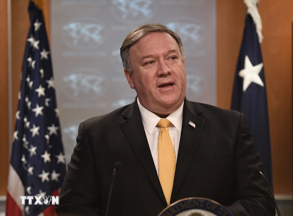 Ngoại trưởng Mỹ Mike Pompeo. (Ảnh: THX/TTXVN) 