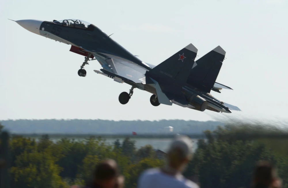 Máy bay tiêm kích Su-30SM của Nga. (AFP/TTXVN)