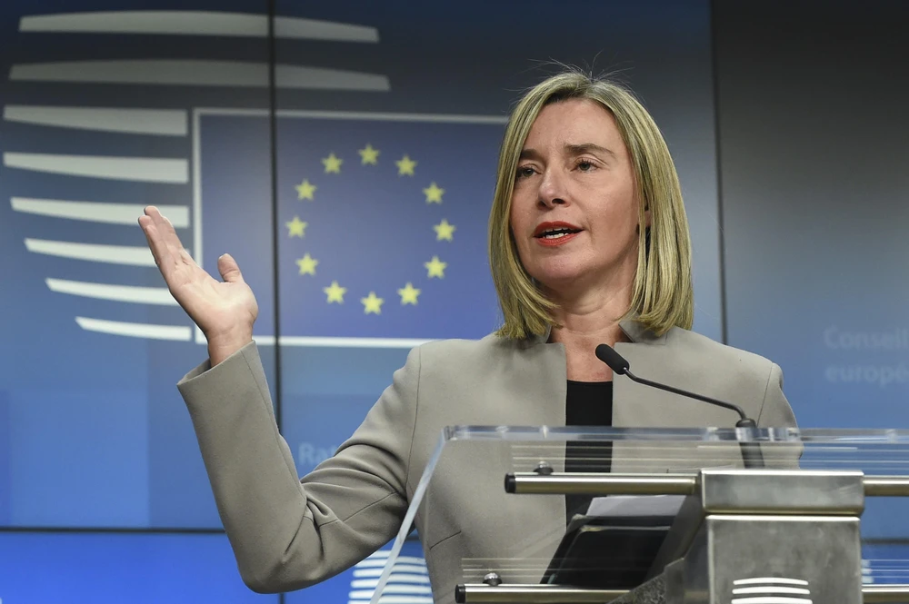 Đại diện cấp cao về an ninh và về đối ngoại của EU Federica Mogherini. (Ảnh: AFP/ TTXVN)