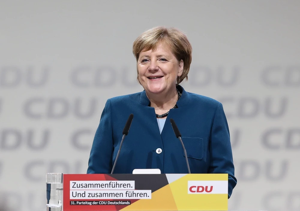 Thủ tướng Đức Angela Merkel tại cuộc họp báo ở Hamburg, Đức, ngày 7/12/2018. (Ảnh: THX/TTXVN)