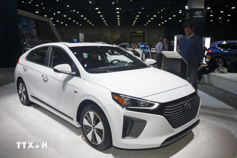 Mẫu xe của hãng Hyundai được giới thiệu tại Triển lãm ôtô quốc tế Bắc Mỹ ở Detroit, Mỹ, ngày 16/1/2019. (Ảnh: THX/TTXVN)