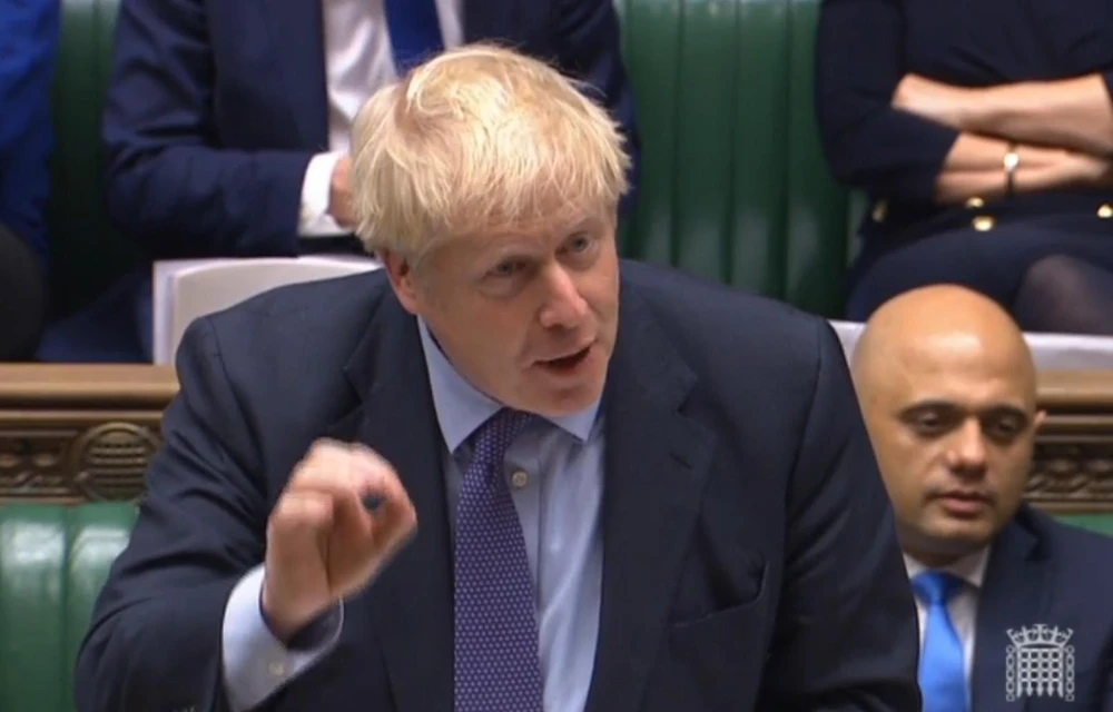 Thủ tướng Anh Boris Johnson tại cuộc họp Quốc hội ở London, Anh. (Ảnh: AFP/TTXVN)