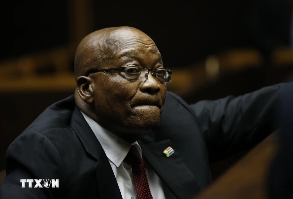 Cựu Tổng thống Nam Phi Jacob Zuma tại phiên tòa ở Pietermaritzburg ngày 30/11/2018. (Ảnh: AFP/TTXVN)