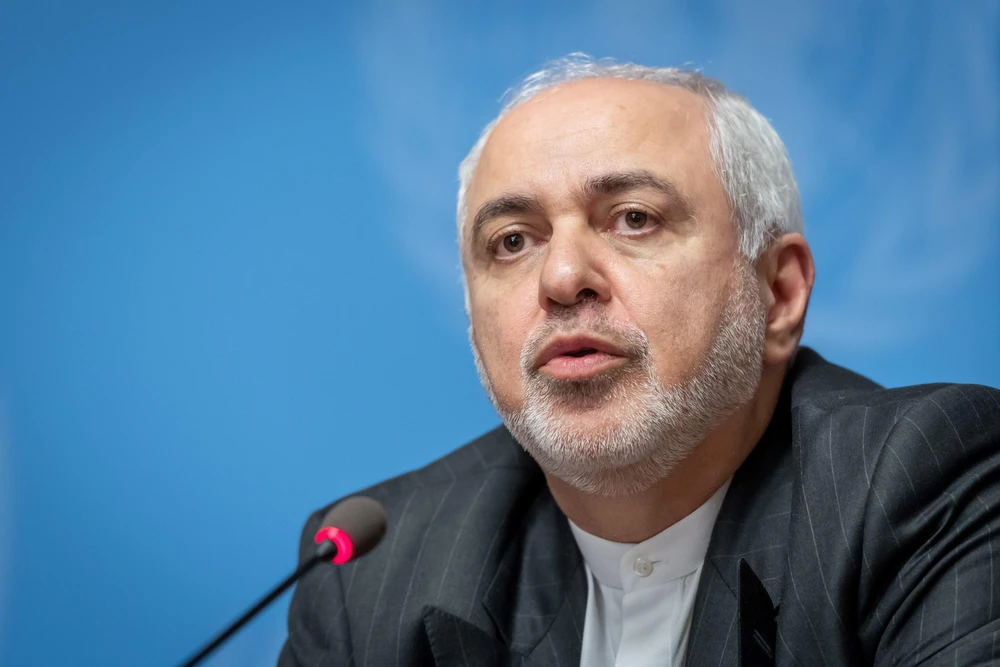 Ngoại trưởng Iran Mohammad Javad Zarif phát biểu tại cuộc họp báo ở Geneva, Thụy Sĩ ngày 29/10/2019. (Ảnh: AFP/TTXVN)