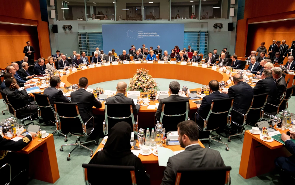 Toàn cảnh Hội nghị quốc tế về Libya tại thủ đô Berlin, Đức. (Ảnh: AFP/TTXVN)