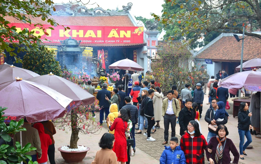 Lễ hội Khai ấn Đền Trần tại Nam Định sẽ không được tổ chức để đề phòng dịch bệnh viêm phổi do virus corona. (Ảnh: Công Luật/TTXVN)