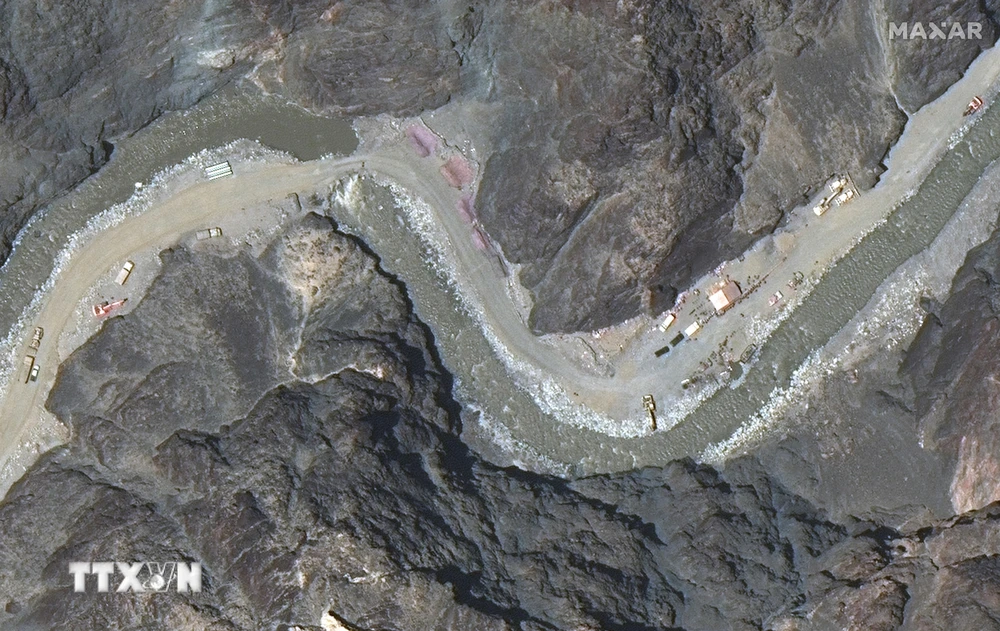 Đường Ranh giới thực tế (LAC) ở Đông Ladakh, biên giới giữa Ấn Độ và Trung Quốc ngày 22/6/2020. (Ảnh: AFP/TTXVN)