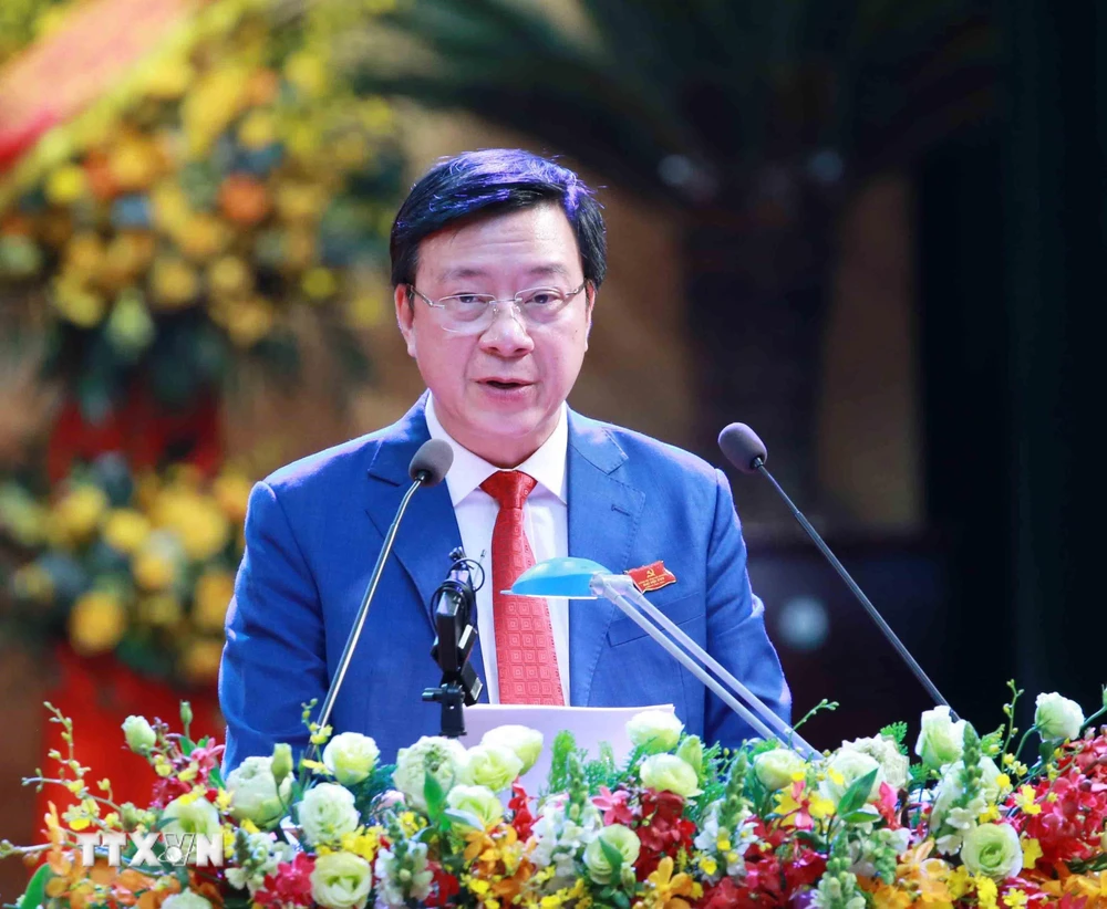 Ông Phạm Xuân Thăng được bầu làm Bí thư Tỉnh ủy Hải Dương khóa XVII. (Ảnh: Phương Hoa/TTXVN)