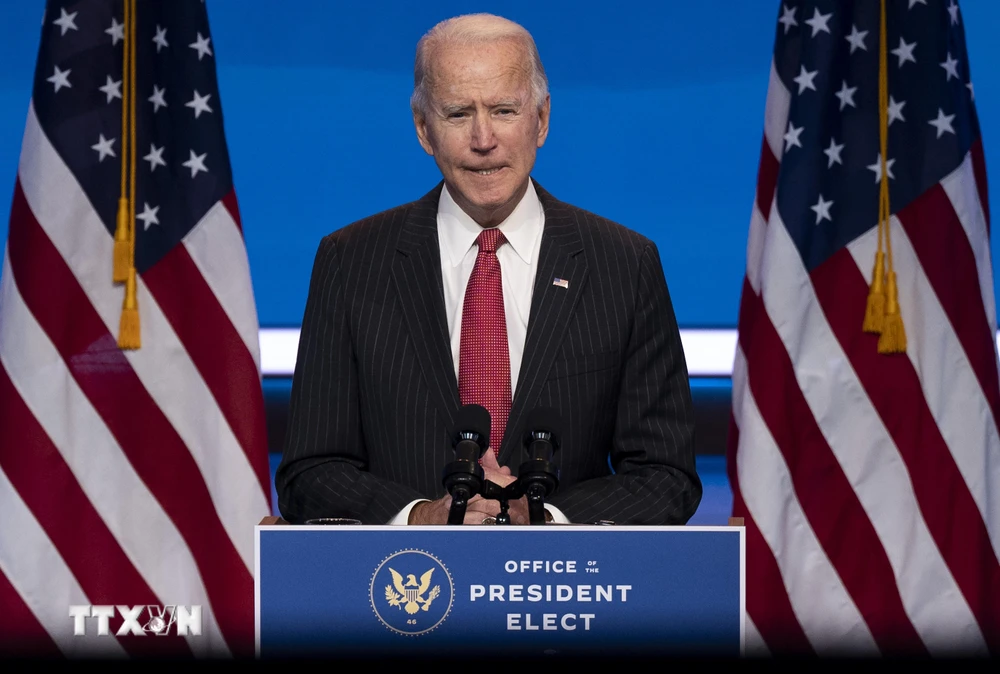 Ông Joe Biden phát biểu tại Wilmington, Delaware, Mỹ, ngày 19/11/2020. (Ảnh: AFP/TTXVN)