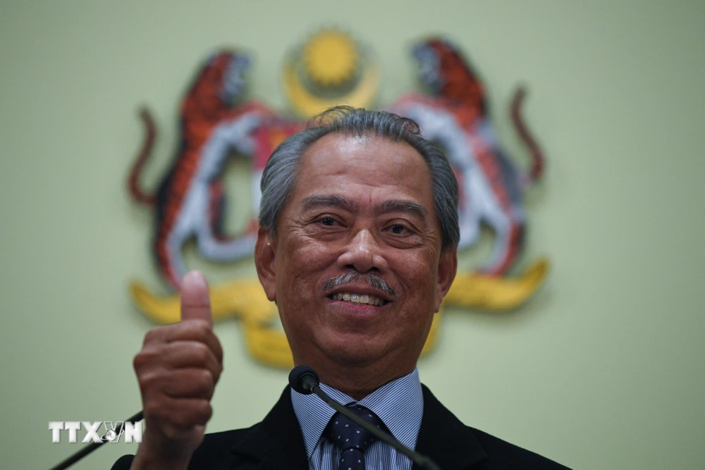 Thủ tướng Malaysia Muhyiddin Yassin phát biểu tại cuộc họp ở Putrajaya ngày 9/3/2020. (Ảnh: AFP/TTXVN)