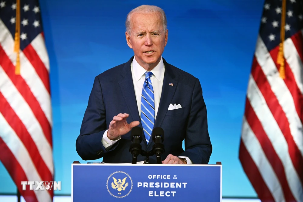 Tổng thống đắc cử Mỹ Joe Biden. (Ảnh: AFP/TTXVN)