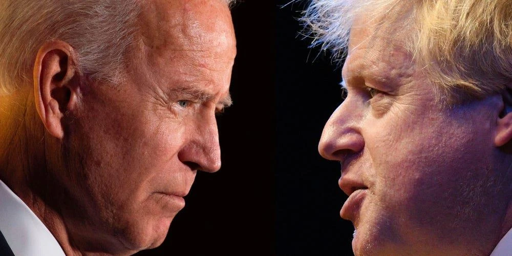 Tổng thống Mỹ Joe Biden (trái) và Thủ tướng Anh Boris Johnson. (Nguồn: Getty)