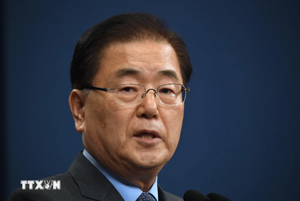 Ngoại trưởng Hàn Quốc Chung Eui-yong. (Ảnh: AFP/TTXVN)