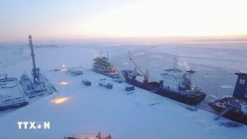 Dự án khí tự nhiên hóa lỏng của Tập đoàn khí đốt Novatek ở vùng Bắc Cực thuộc Nga. (Ảnh: Novatek/TTXVN)