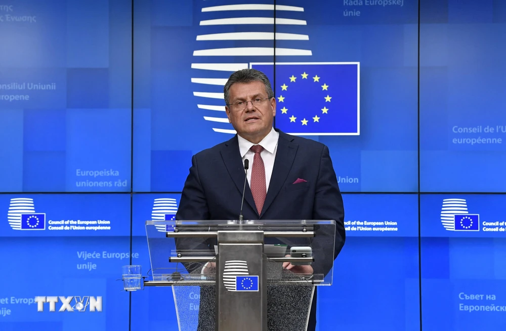 Chủ tịch Ủy ban châu Âu (EC) Maros Sefcovic. (Ảnh: AFP/TTXVN)