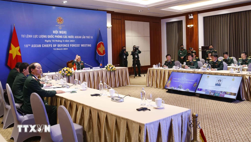Quang cảnh Hội nghị Tư lệnh Lực lượng Quốc phòng các nước ASEAN lần thứ 18. (Ảnh: Doãn Tuấn/TTXVN)
