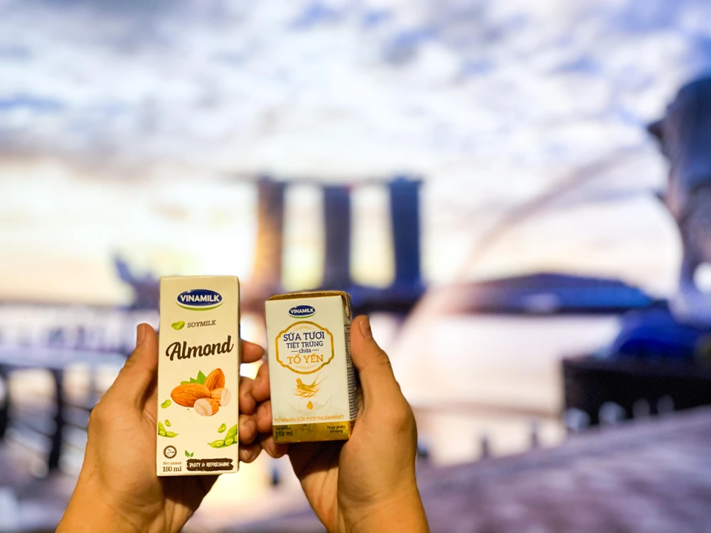 Các dòng sản phẩm mới như sữa tươi, sữa hạt được Vinamilk tích cực đẩy mạnh tại các thị trường mới như Singapore, Hàn Quốc. (Nguồn: Vinamilk)
