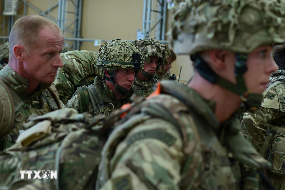 Binh sỹ Anh được triển khai tại Kandahar, Afghanistan, ngày 27/10/2014. (Ảnh: AFP/TTXVN)