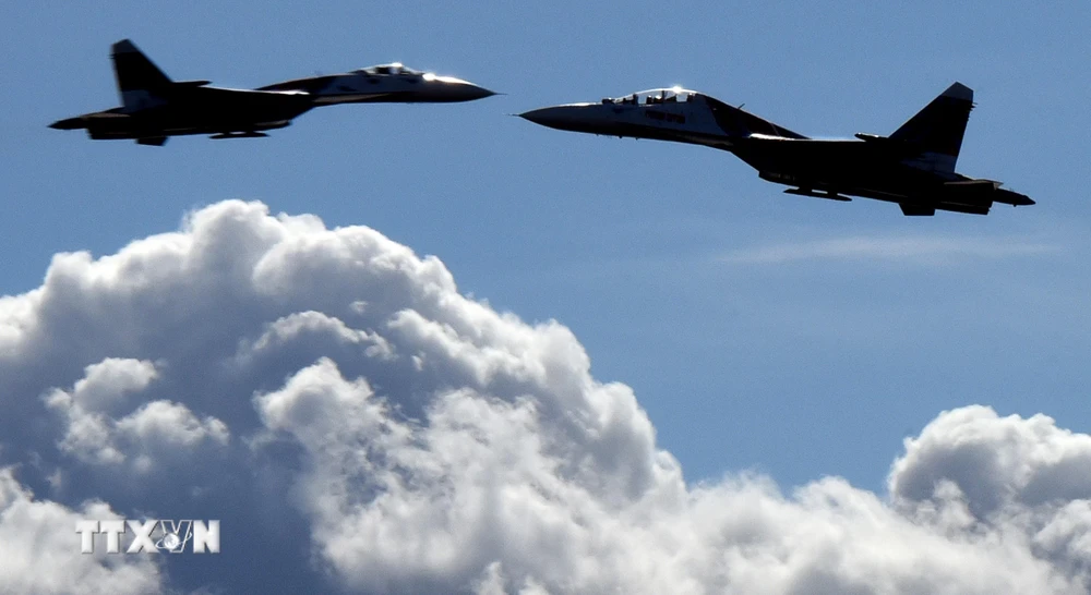 Máy bay tiêm kích Su-27 của Nga. (Ảnh: AFP/TTXVN)