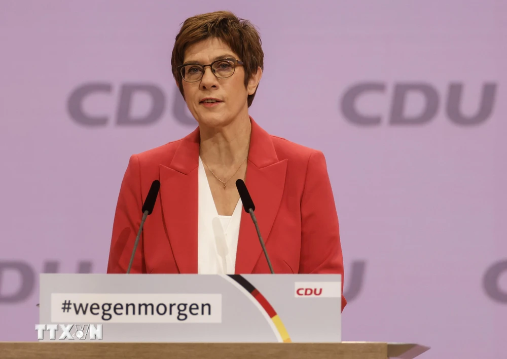 Bộ trưởng Quốc phòng Đức Annegret Kramp-Karrenbauer. (Ảnh: AFP/TTXVN)