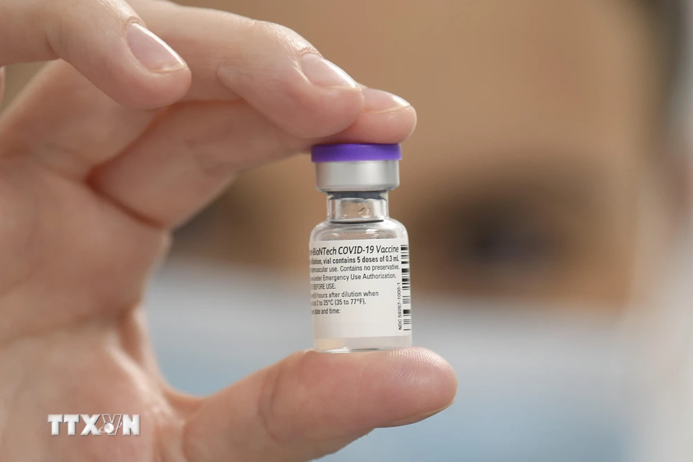 Vaccine ngừa COVID-19 của hãng Pfizer/ BioNTech. (Ảnh: AFP/TTXVN)