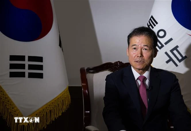 Bộ trưởng Bộ Thống nhất Hàn Quốc Kim Yung-ho. (Ảnh: Yonhap/TTXVN)