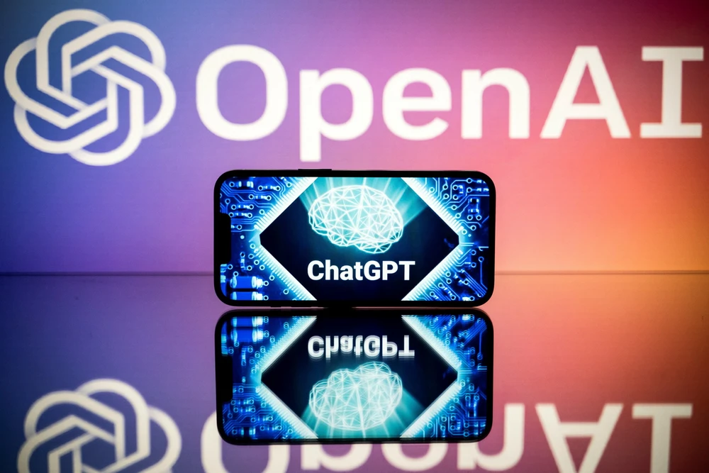 Biểu tượng công cụ ChatGPT của OpenAI. (Ảnh: AFP/TTXVN)