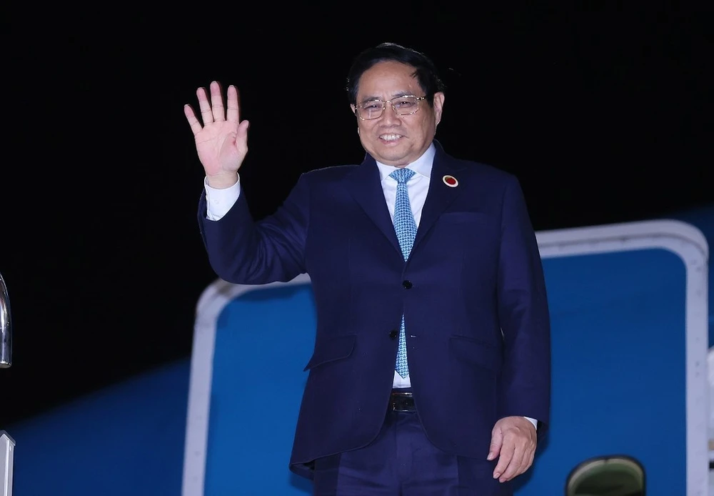 Thủ tướng Phạm Minh Chính rời Tokyo, kết thúc chuyến tham dự Hội nghị Cấp cao Kỷ niệm 50 năm quan hệ ASEAN-Nhật Bản và các hoạt động song phương. (Ảnh: Dương Giang/TTXVN)