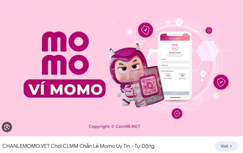 Website “chanlemomo.vet” tổ chức đánh bạc qua mạng. (Ảnh chụp màn hình)