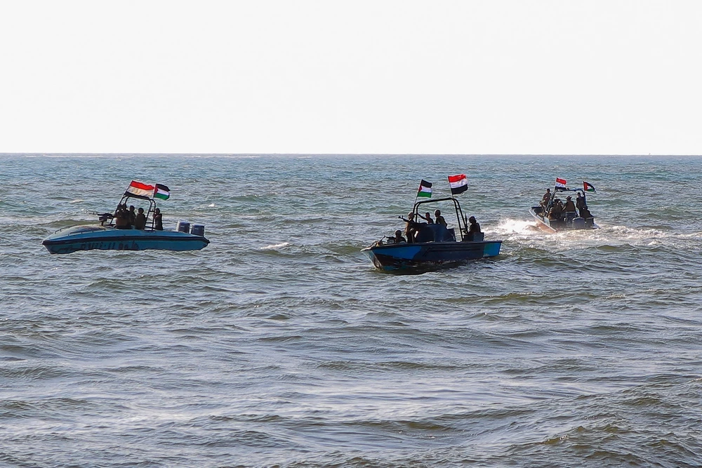 Lực lượng Bảo vệ Bờ biển Yemen tuần tra trên Biển Đỏ. (AFP/TTXVN)