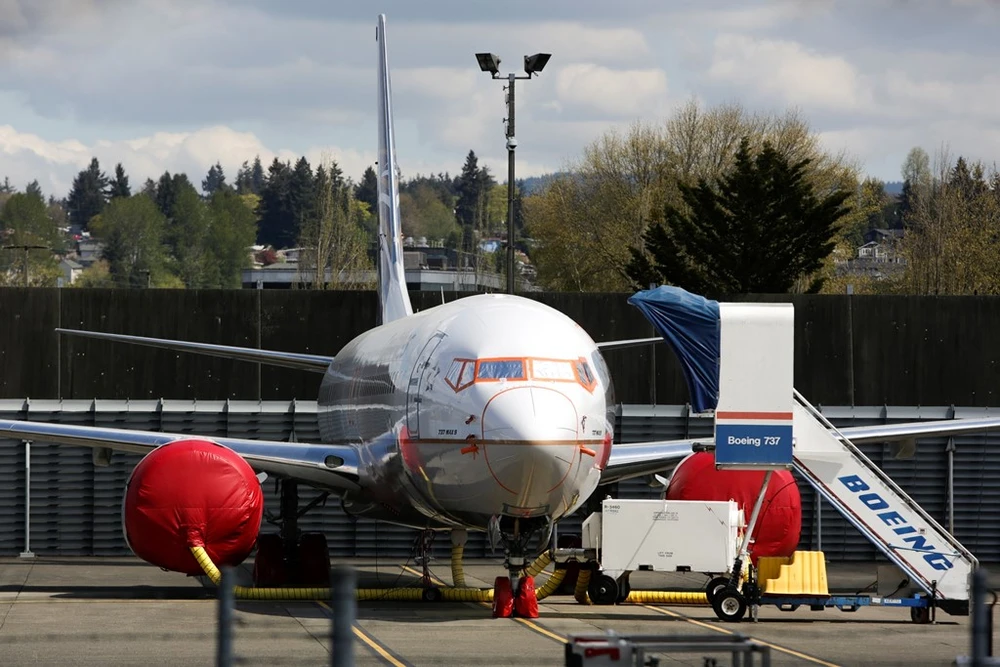 Máy bay Boeing 737 MAX 9 tại nhà máy sản xuất ở Renton, Washington (Mỹ). (Ảnh: AFP/TTXVN)