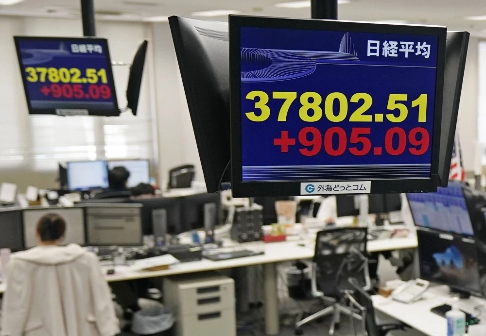 Chỉ số chứng khoán Nikkei đạt mức cao mới trong 34 năm . (Nguồn: Kyodo)