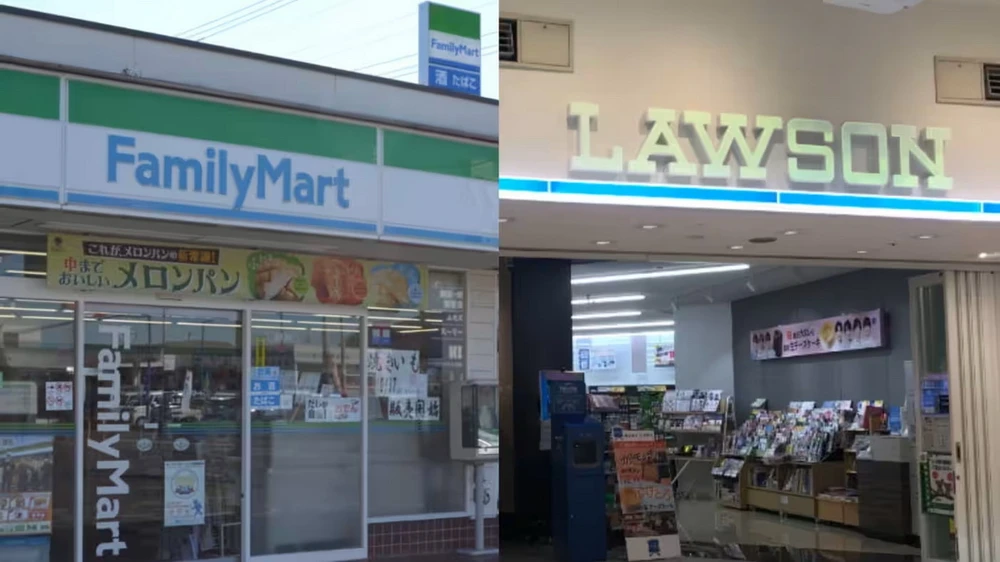 FamilyMart và Lawson chia sẻ dịch vụ giao hàng. (Ảnh: Nikkei)