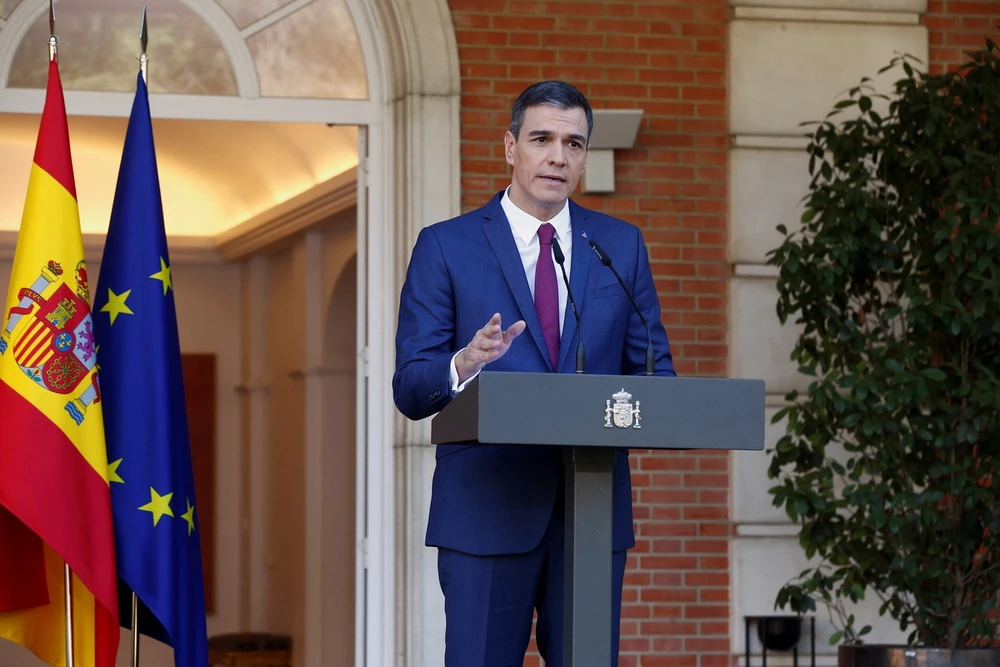 Thủ tướng Tây Ban Nha Pedro Sanchez. (Ảnh: AFP/TTXVN)