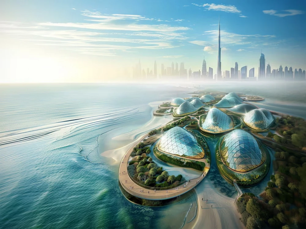 Rừng ngập mặn Dubai được coi là dự án tái tạo bờ biển lớn nhất thế giới. (Nguồn: URB)