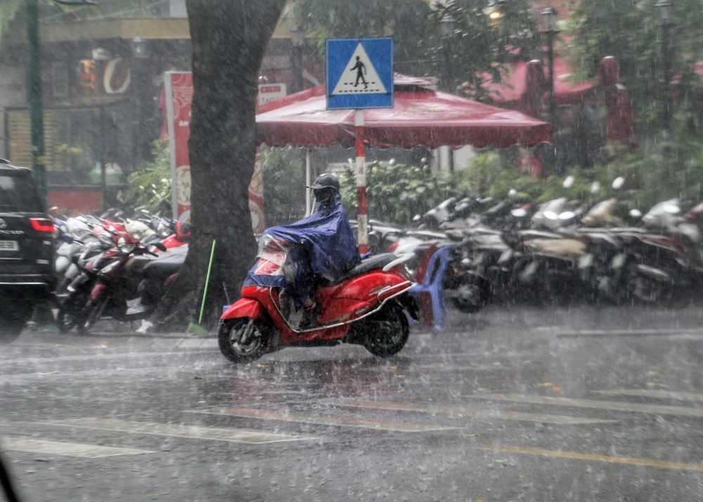 Nhiều địa phương trên cả nước có mưa dông, cục bộ có mưa to. (Ảnh: Tuấn Đức/TTXVN)