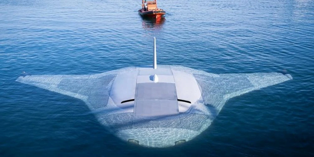 Nguyên mẫu tàu ngầm không người lái Manta Ray (UUV). (Ảnh: Asia Today)