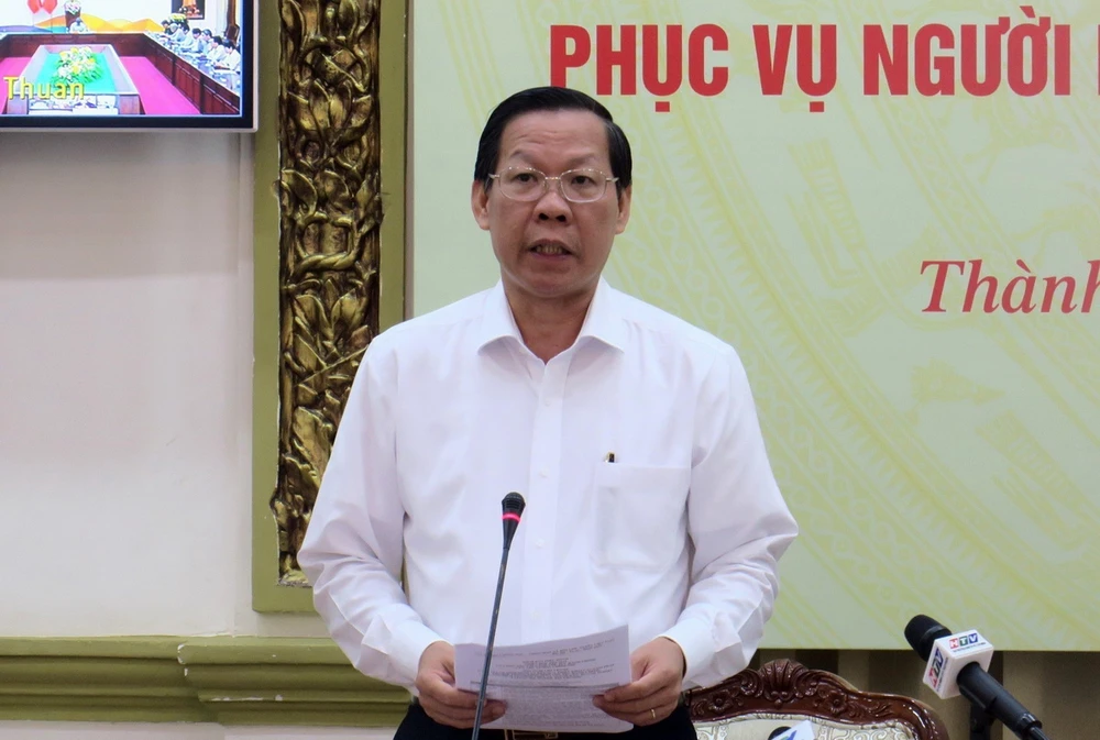 Chủ tịch UBND Thành phố Hồ Chí Minh Phan Văn Mãi. (Ảnh: TTXVN phát)