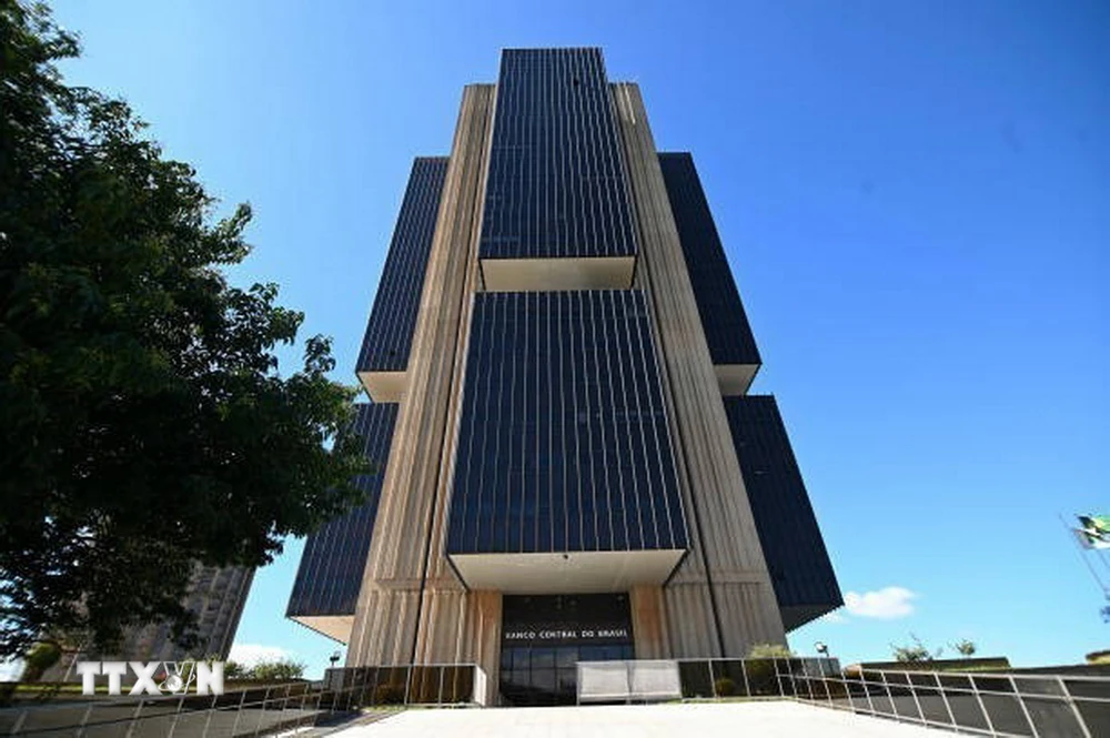 Trụ sở Ngân hàng Trung ương Brazil ở Brasilia. (Ảnh: Getty Images/TTXVN)